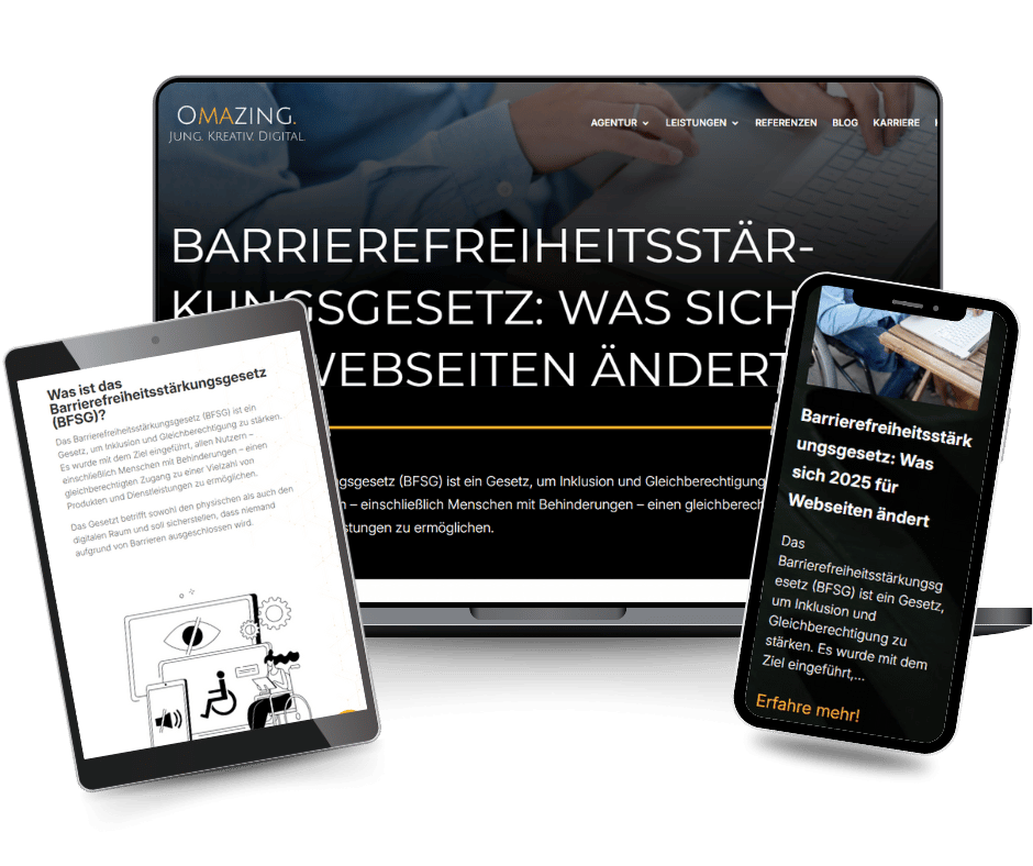 Bild mit Laptop, Handy und Tablet und Bildern von einem Blog Beitrag in verschiedenen Formaten
